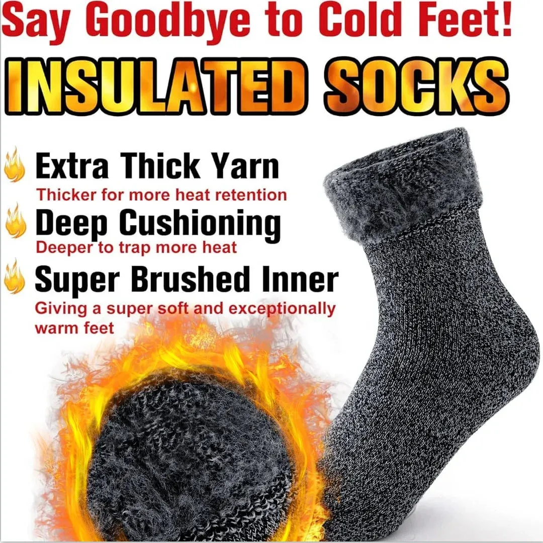 2 Pairs Winter thick Thermal Ski Snowboard Hiking Socks