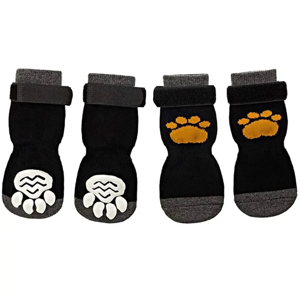 AnniePaw 4 Pcs Anti-Slip Dog Cat Socks - Paw Protectors