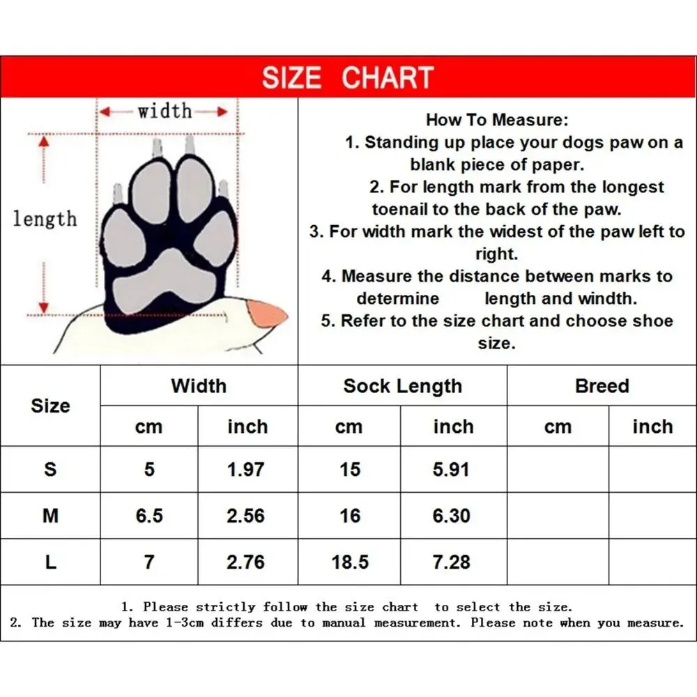 AnniePaw 4 Pcs Anti-Slip Dog Cat Socks - Paw Protectors