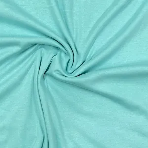 Aqua Organic Cotton Rib Knit Fabric