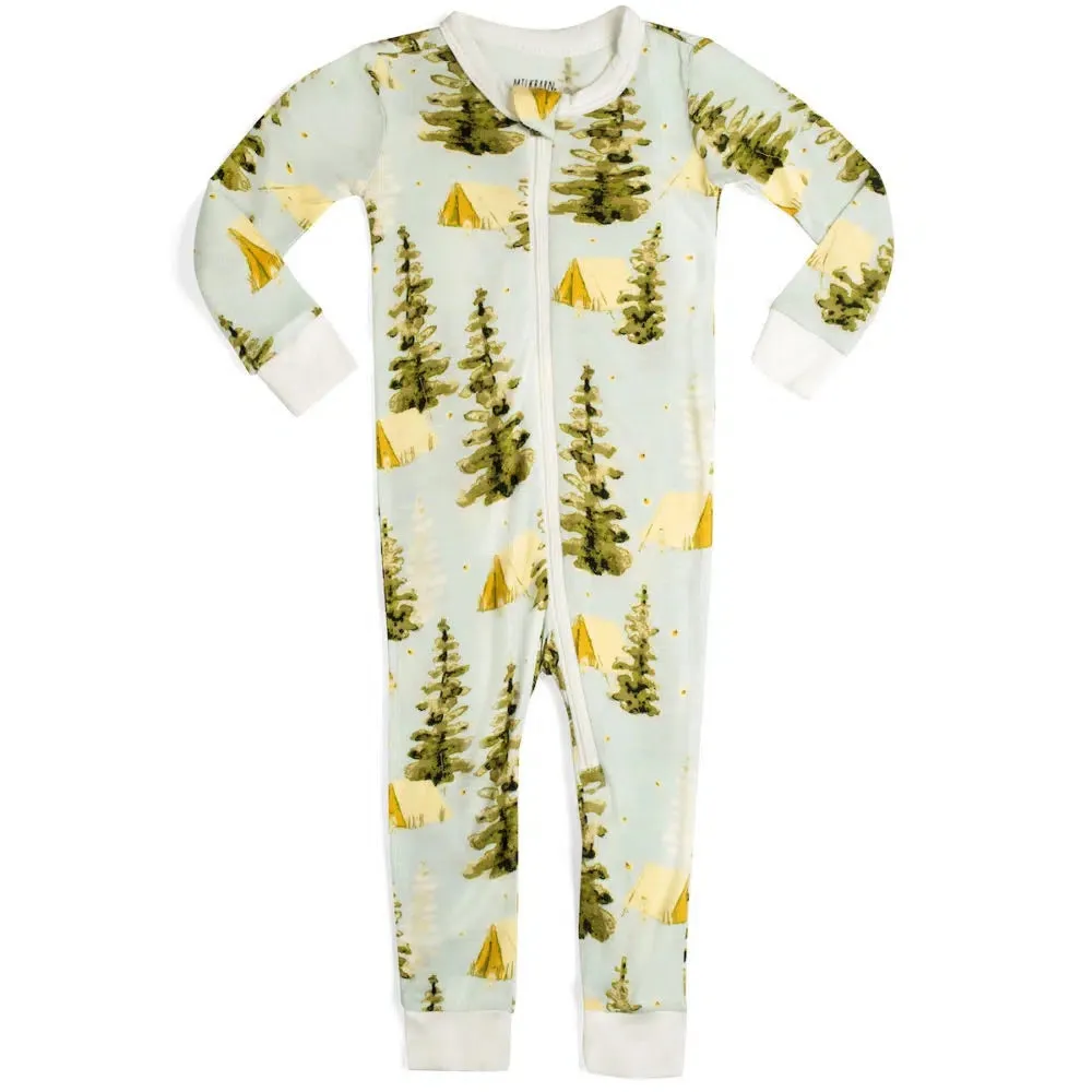 Bamboo Zipper Pajamas by Milkbarn