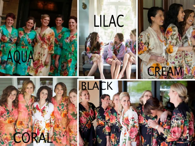 Black Bridesmaids Robes