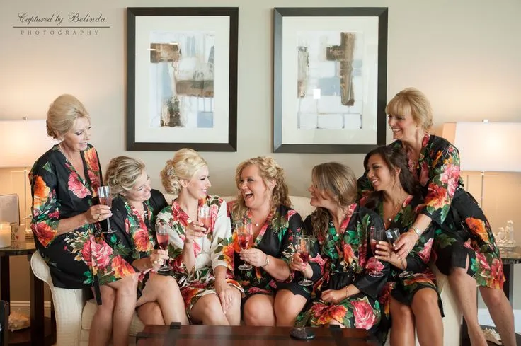 Black Bridesmaids Robes