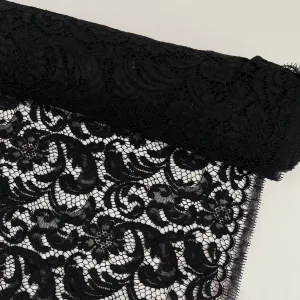 Black French Corded Lace