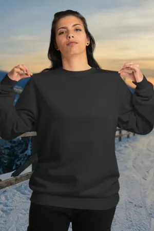 Black Oversized Sweatshirt for women