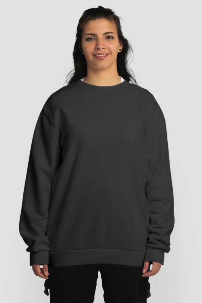 Black Oversized Sweatshirt for women