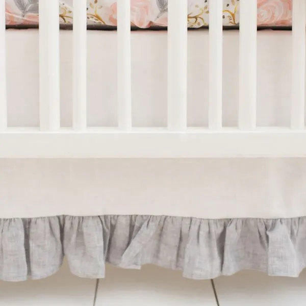 Briar Rose Floral Crib Skirt