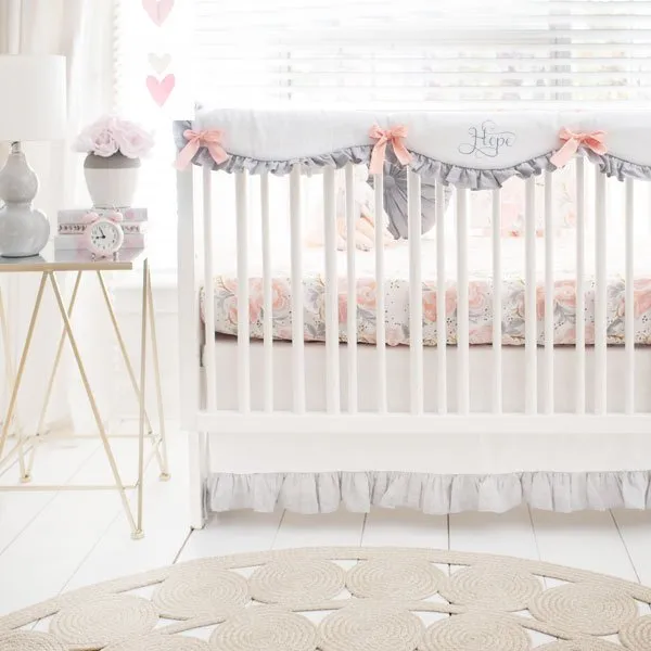 Briar Rose Floral Crib Skirt