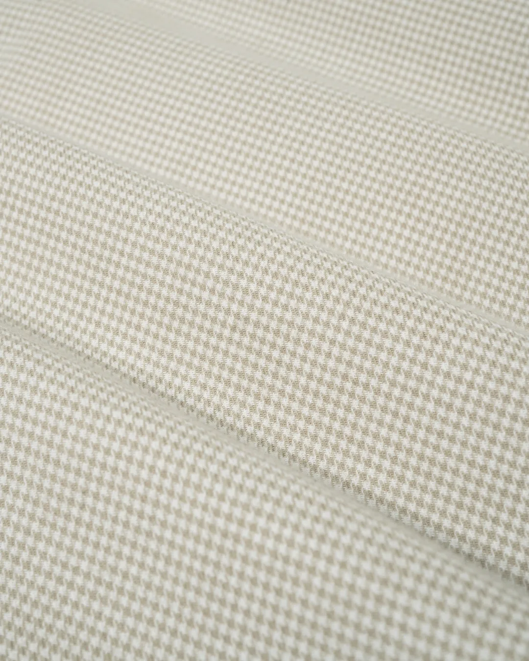 Brushed Cotton Cream Houndstooth Shirt