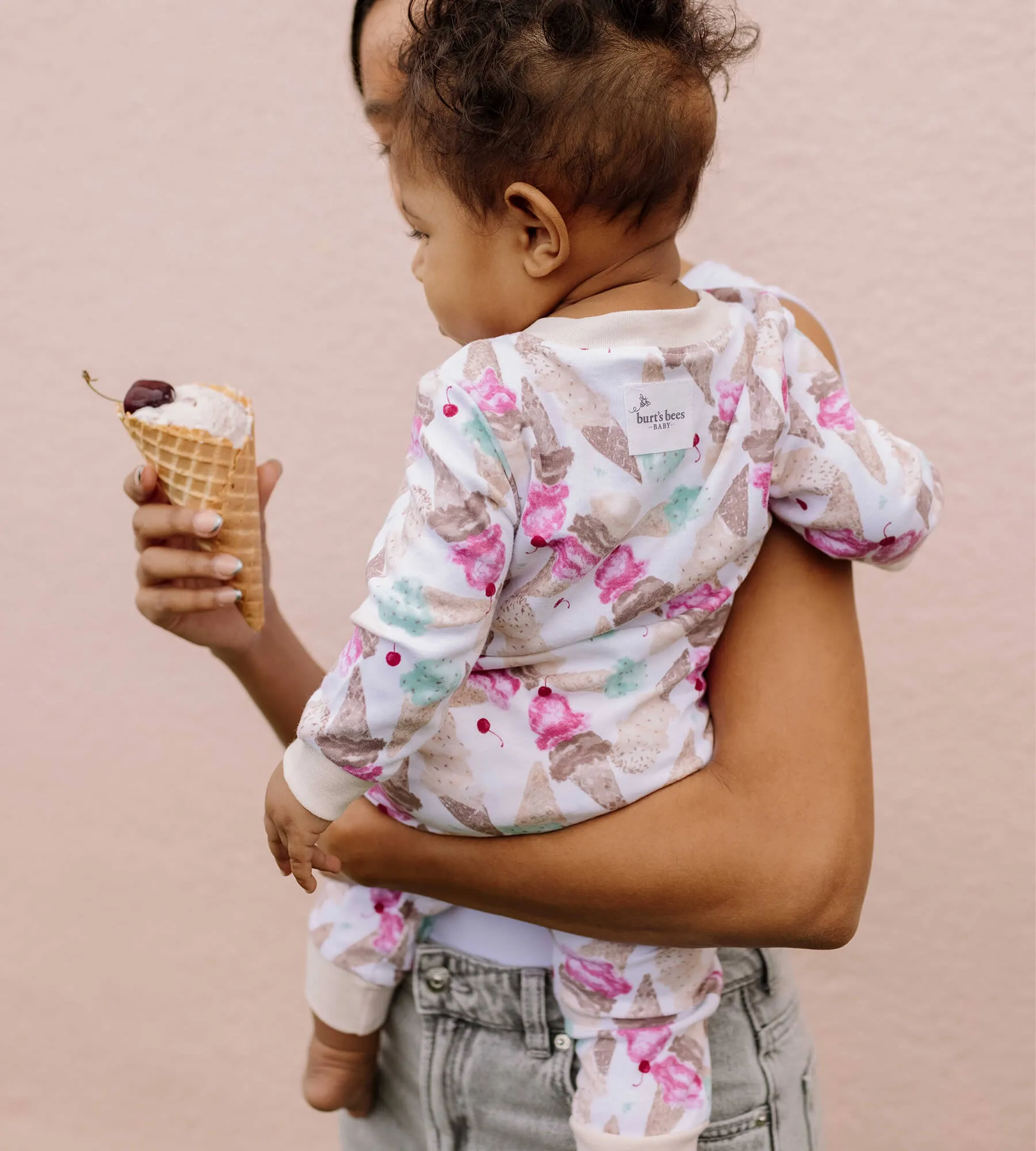 Burt's Bees Organic Baby One-Piece Footless Sleep & Play Mini Ice Cream Social