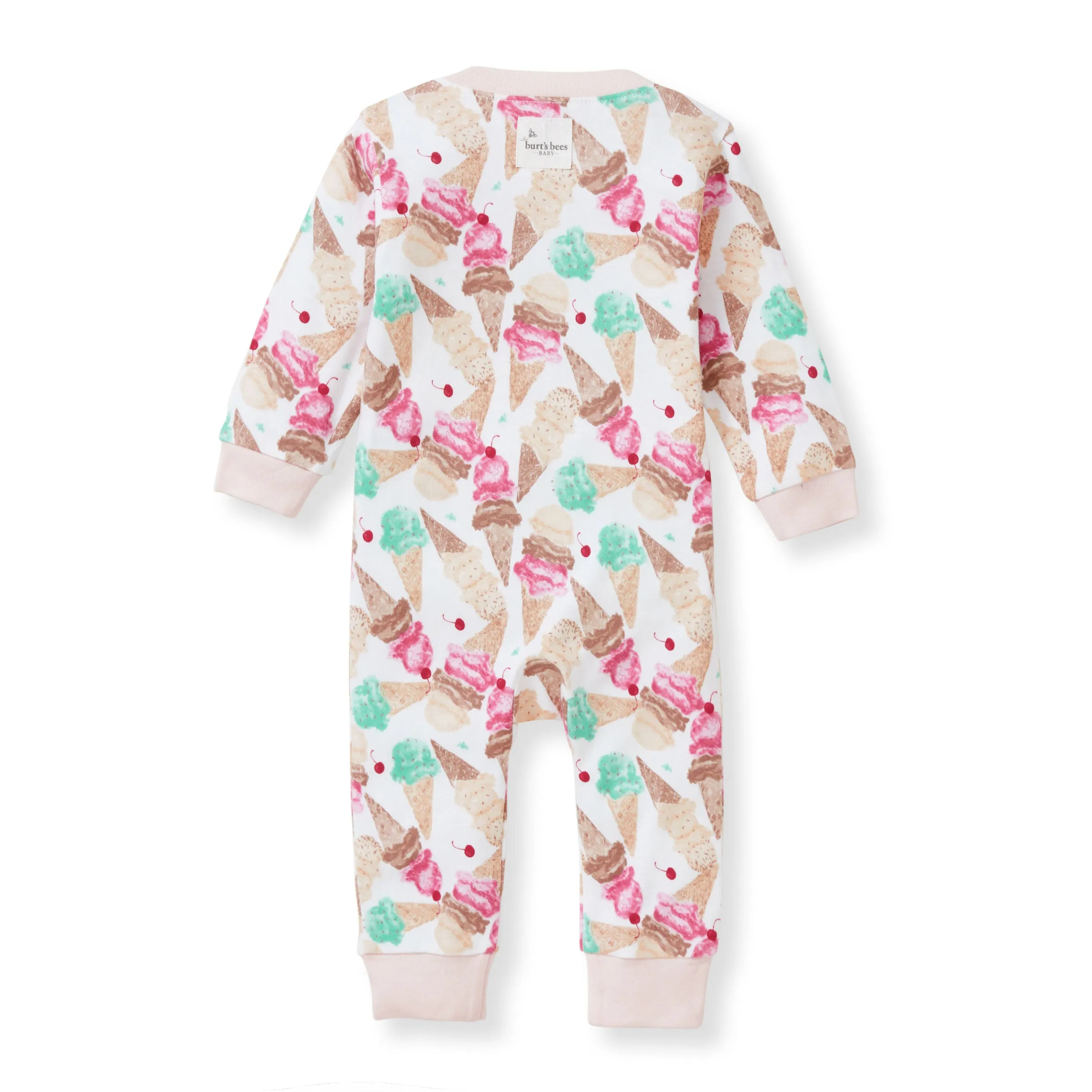 Burt's Bees Organic Baby One-Piece Footless Sleep & Play Mini Ice Cream Social