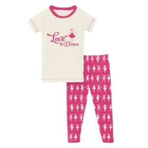 Calypso Ballerina Graphic Tee S/S Pajama Set w/Pants