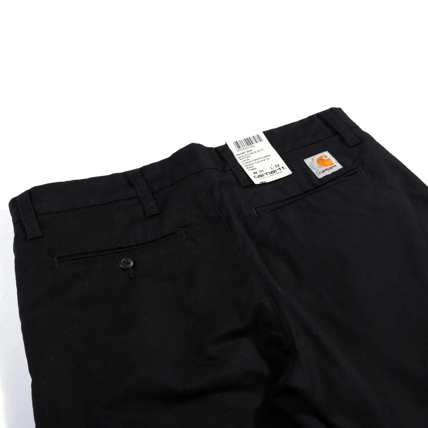 CARHARTT WIP SID PANT 'LAMAR' STRETCH TWILL BLACK