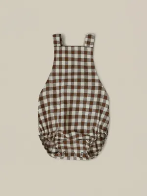 Chestnut Gingham Bloomers With Braces