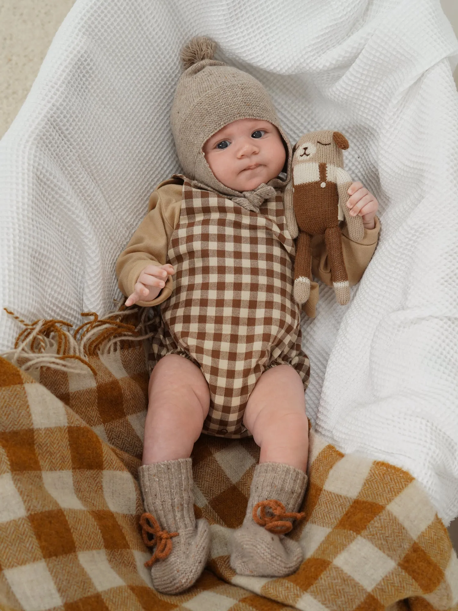 Chestnut Gingham Bloomers With Braces