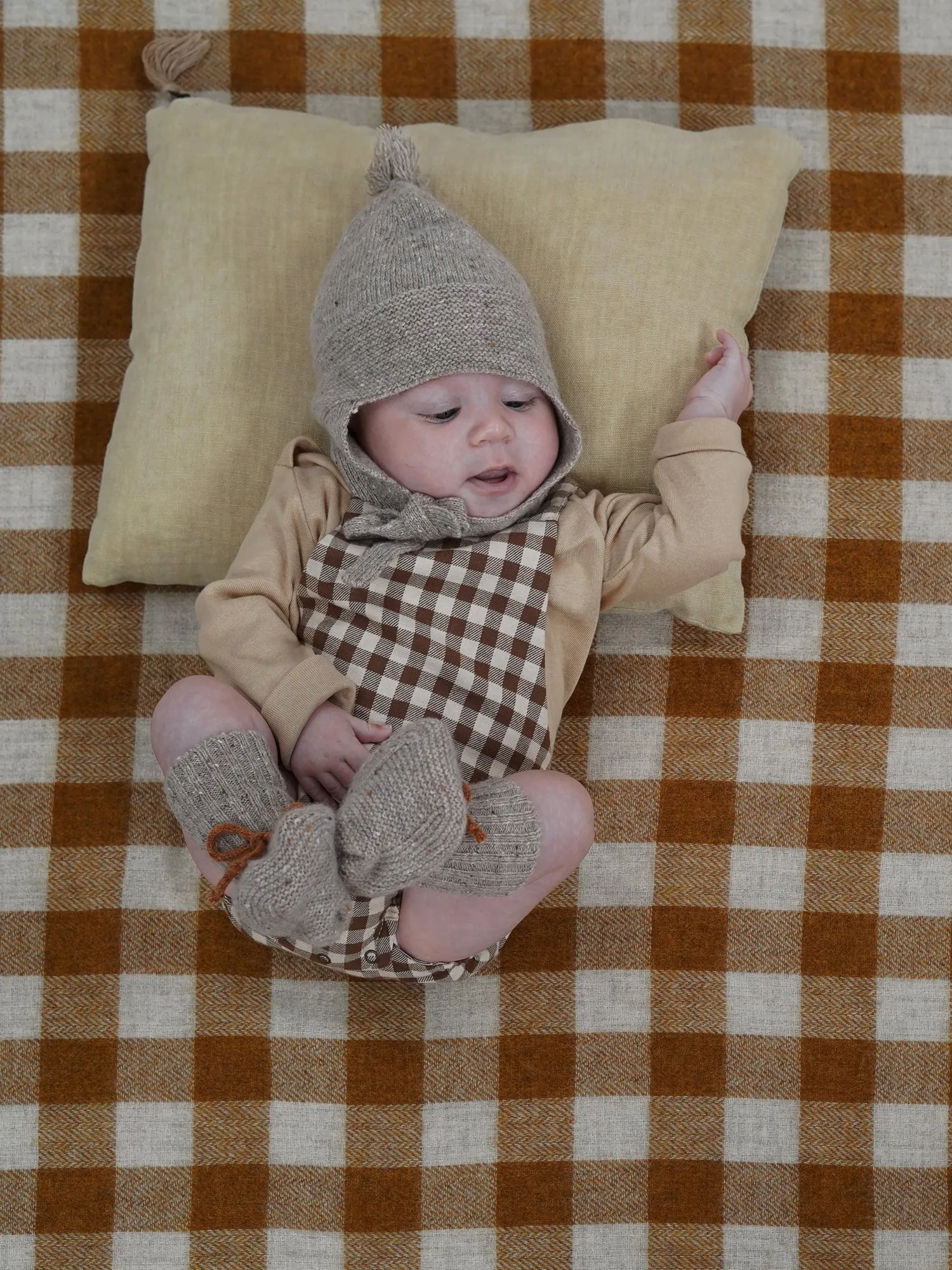 Chestnut Gingham Bloomers With Braces