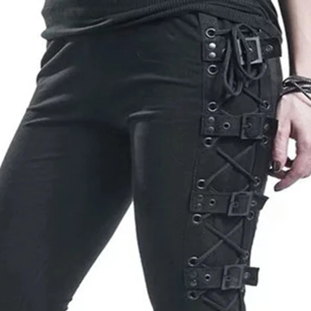 'Creepshow' Black Grunge Goth Alt Buckle Pants