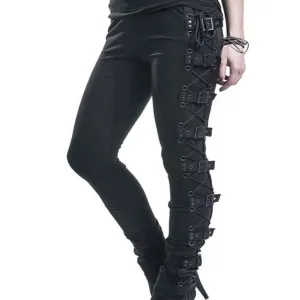 'Creepshow' Black Grunge Goth Alt Buckle Pants