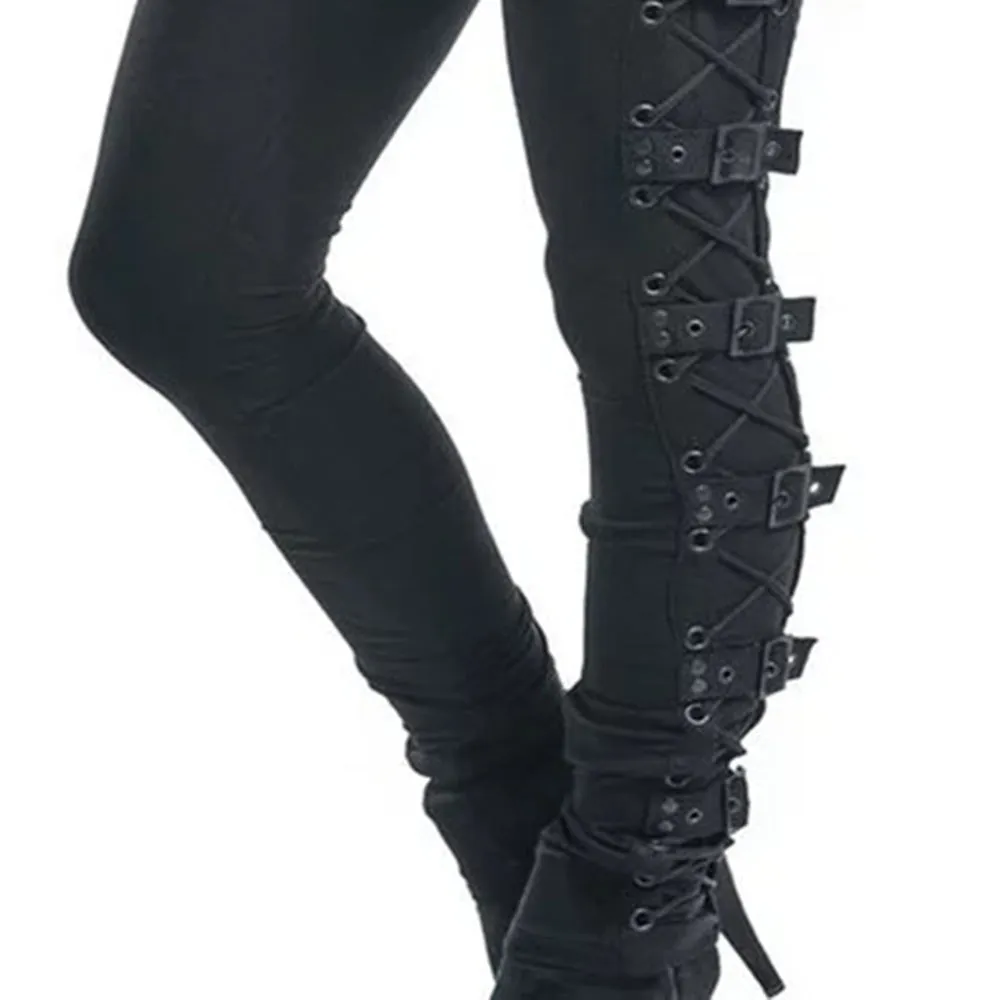 'Creepshow' Black Grunge Goth Alt Buckle Pants