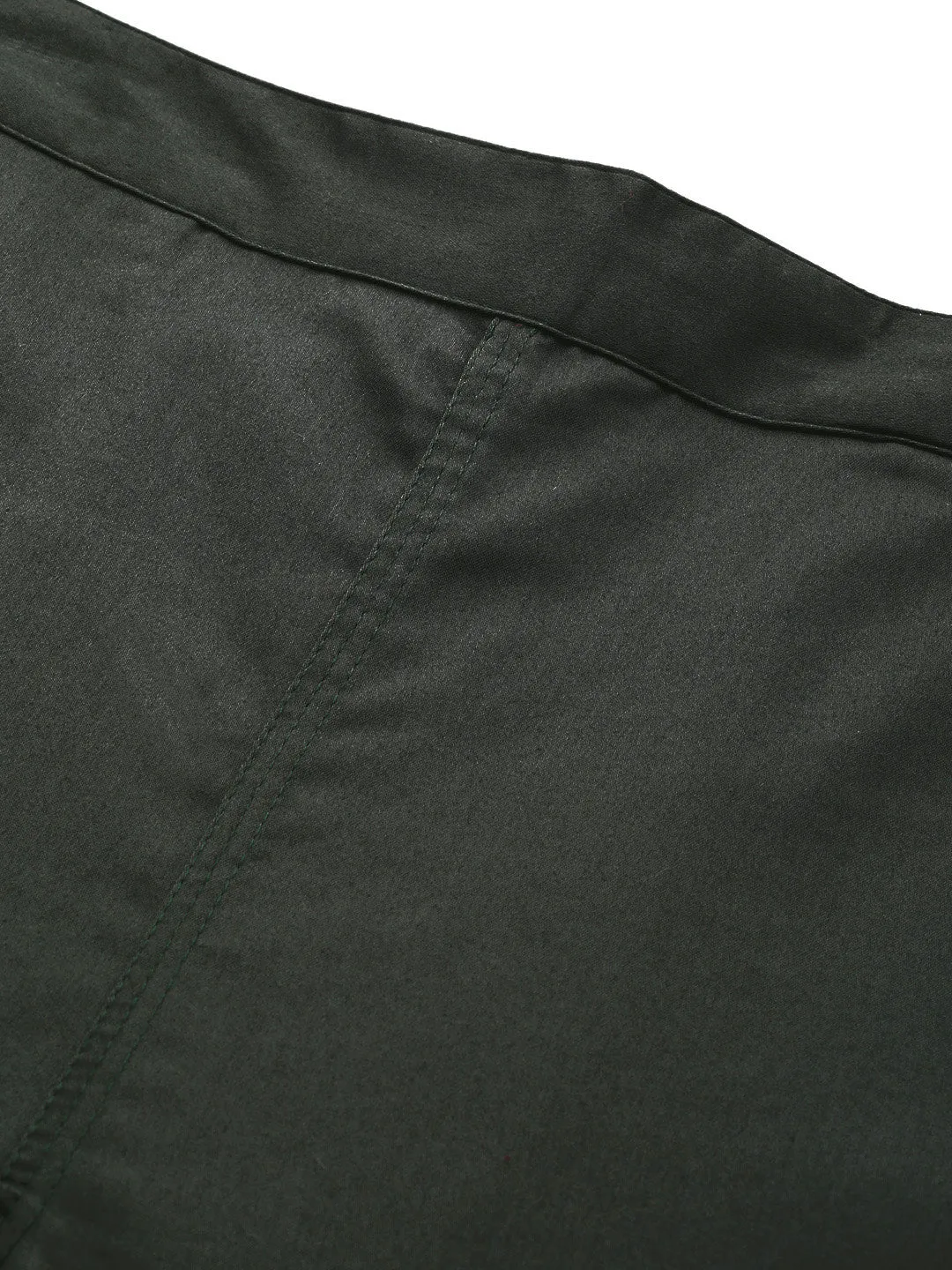 Dark Olive Green Cotton Lycra Pants