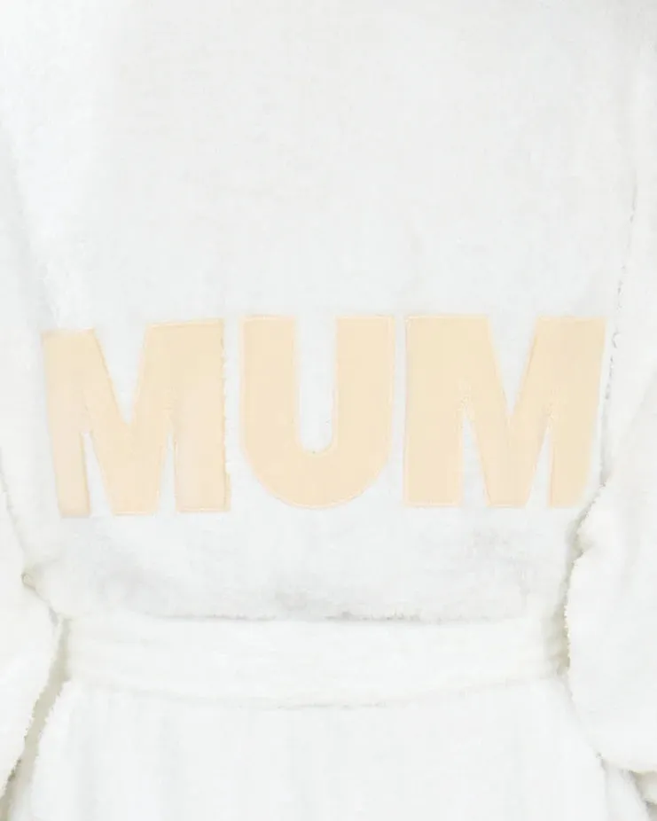 DOG Mum Robe in White