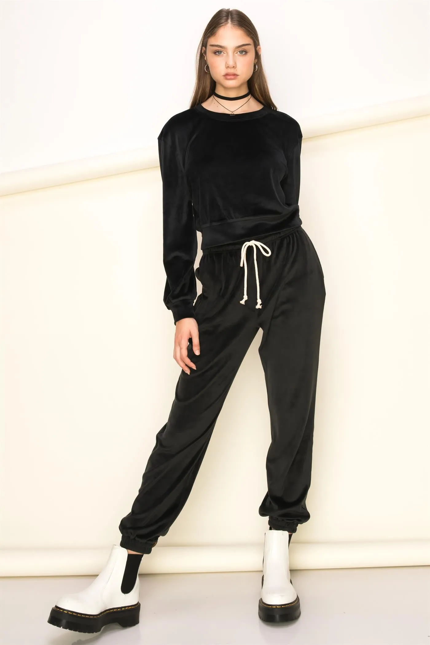 DZ23A458-BANDED WAIST SWEATSHIRT