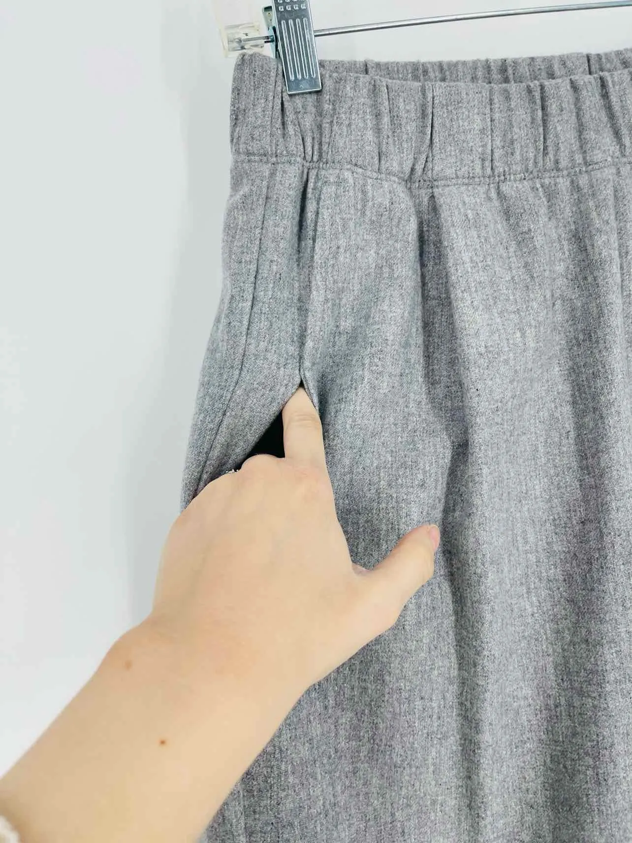 Eileen Fisher Size XS Gray Stretch Variegated Pants Pants