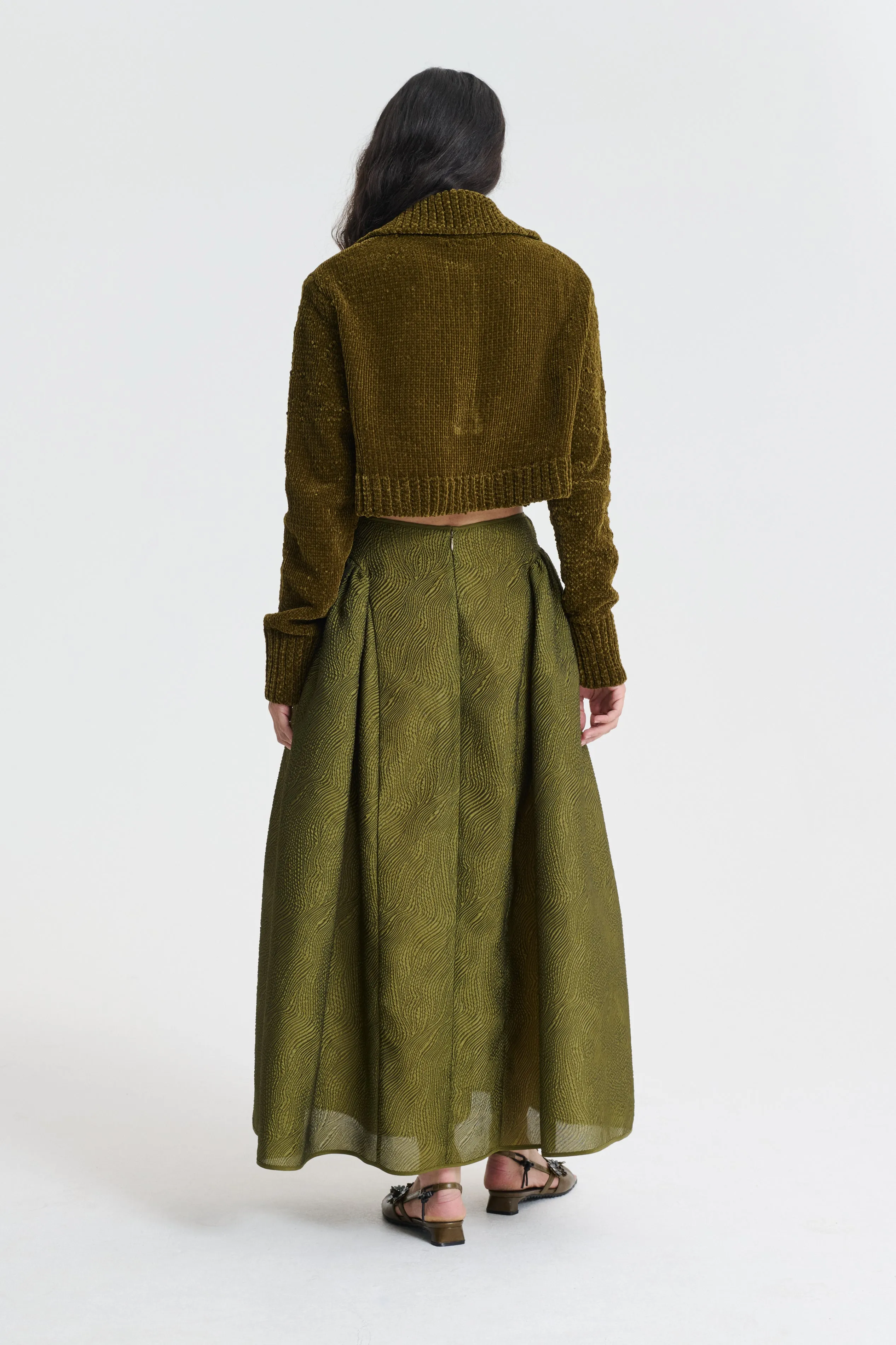 FABIOLA | SKIRT KAZE MATELASS… OLIVE