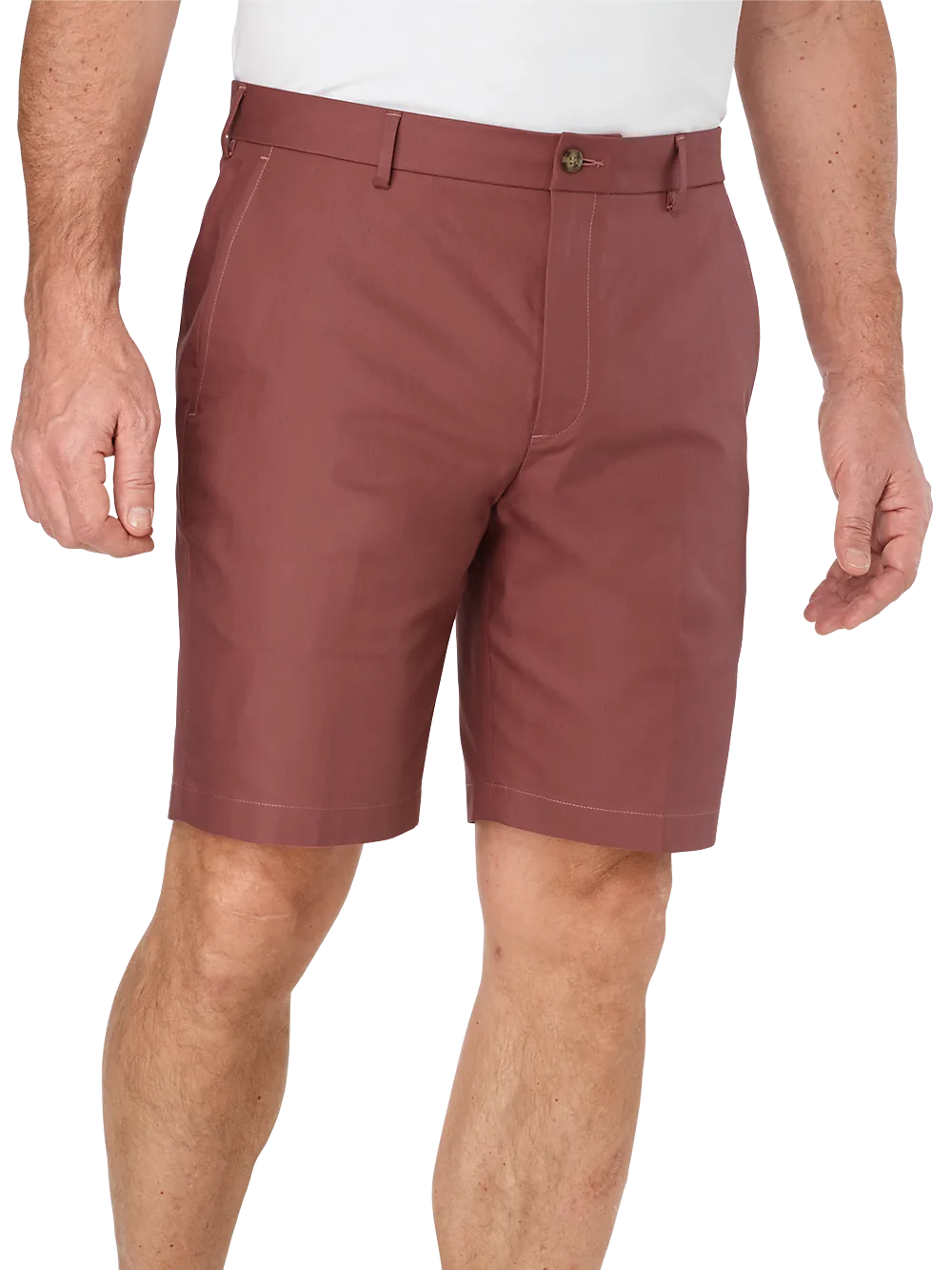 Flat Front Lightweight Impeccable Shorts - Rose