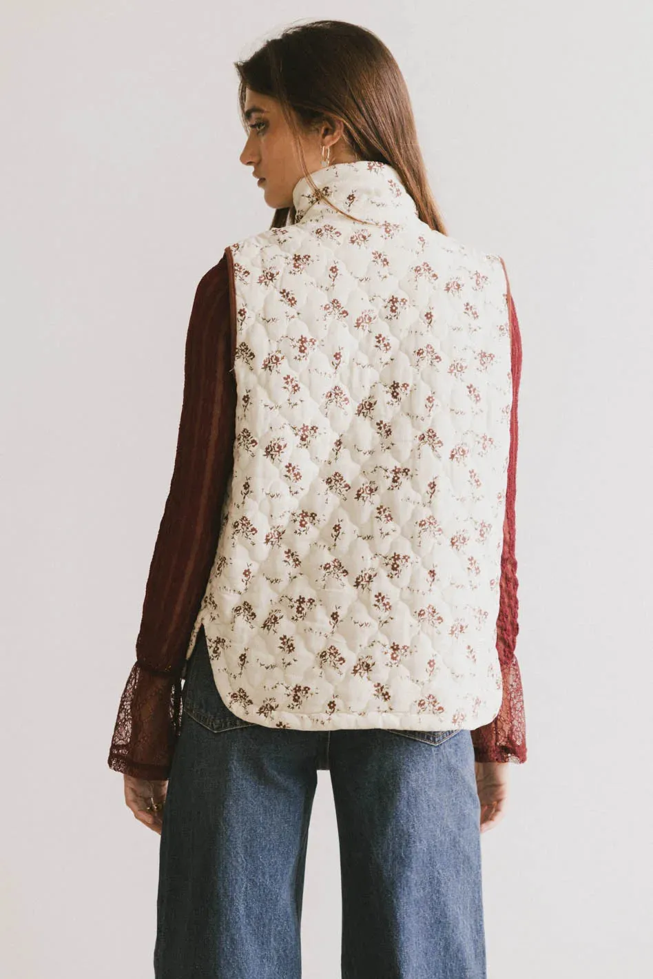 Fletcher Quilted Floral Vest - FINAL SALE