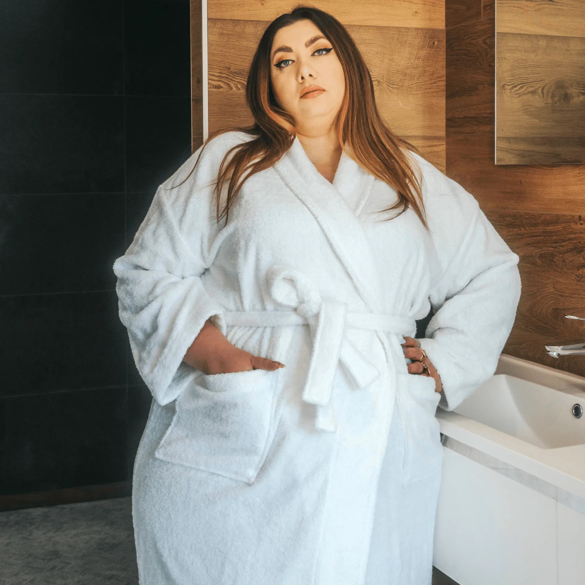 Floof Bath Robe - White