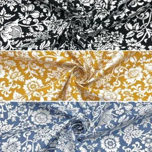 Floral Bloom Cotton Poplin Fabric