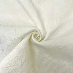 Flowers on Ivory Neoprene Fabric