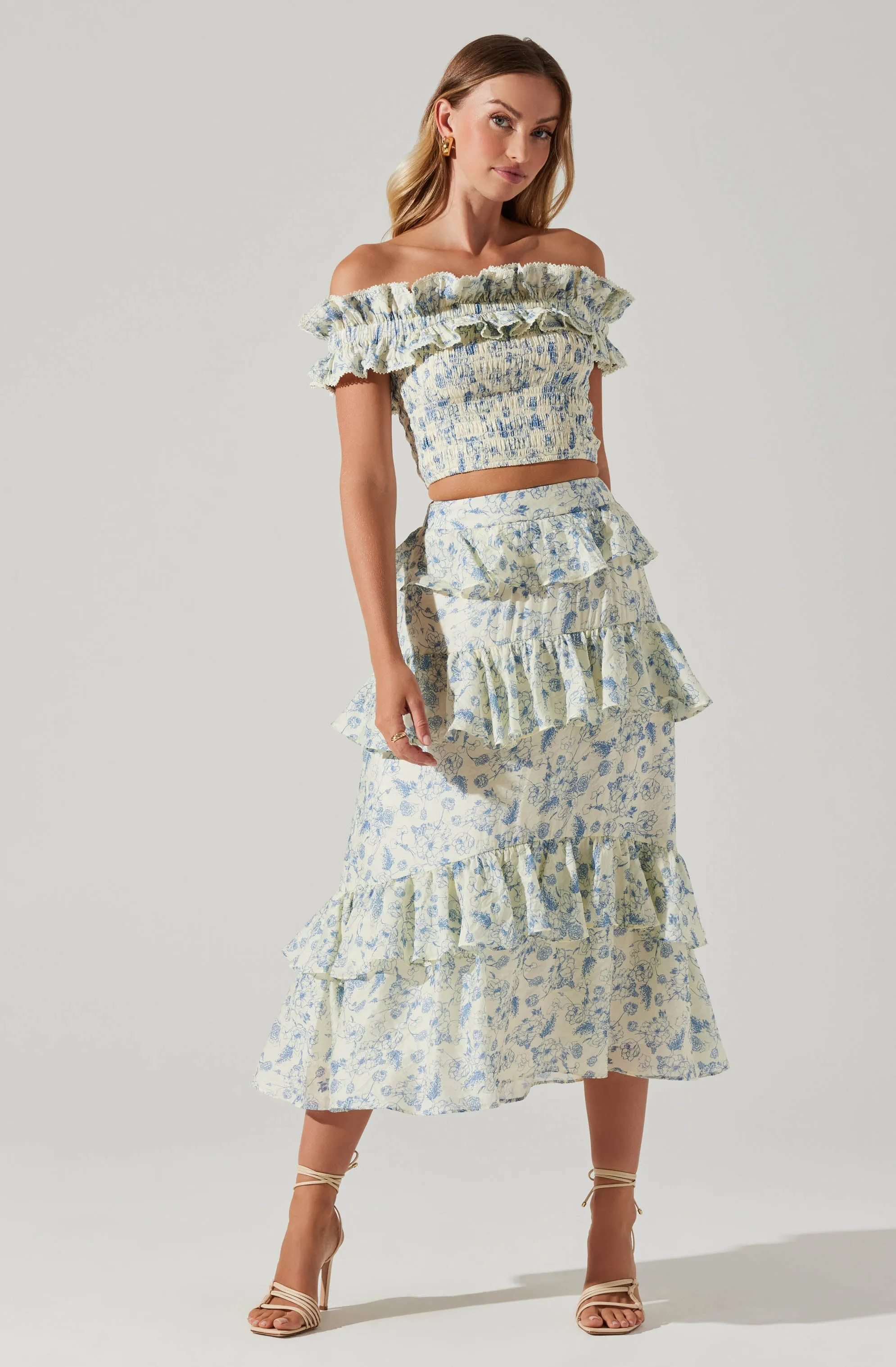 Foufette Floral Tiered Skirt