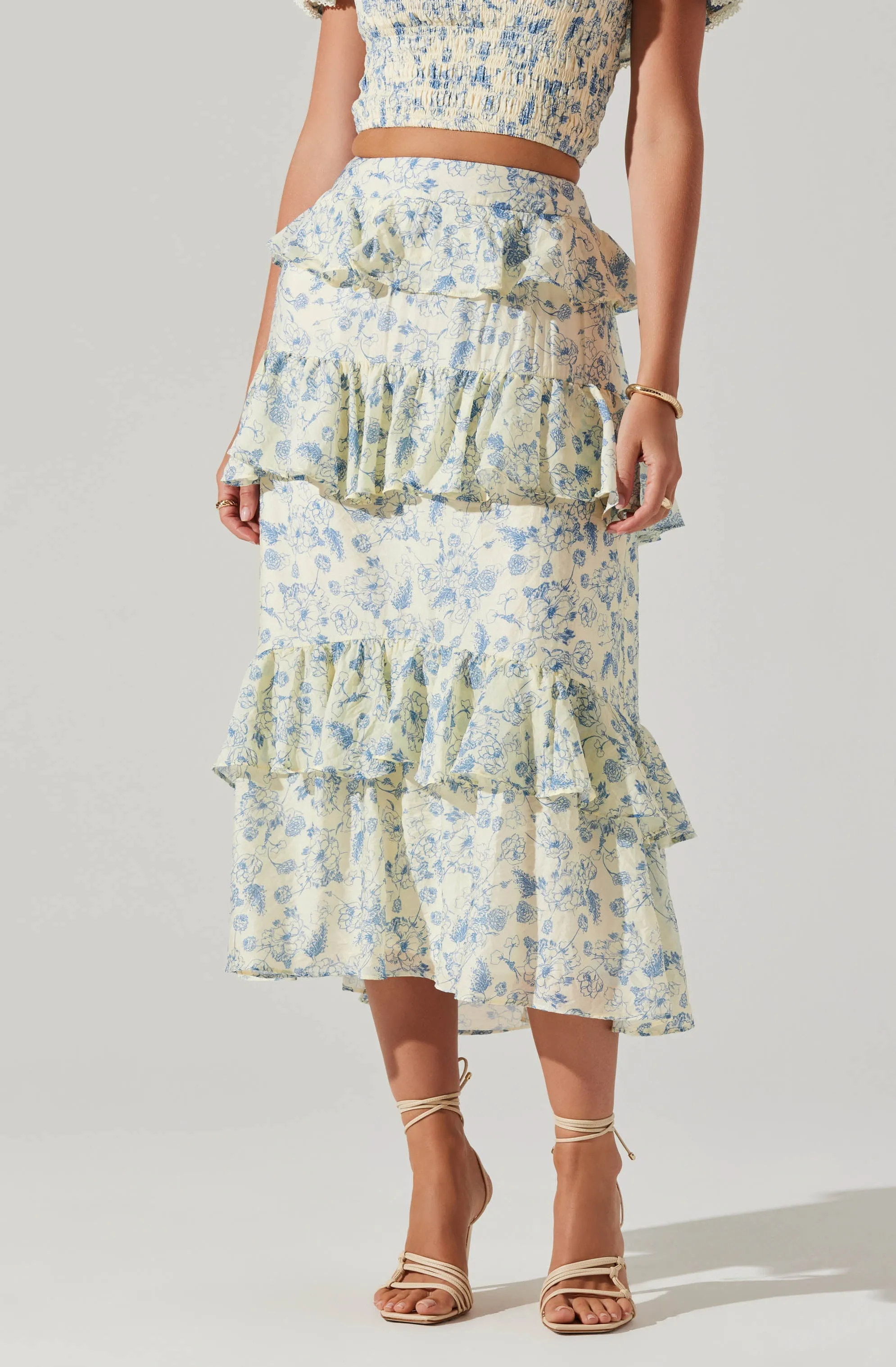 Foufette Floral Tiered Skirt