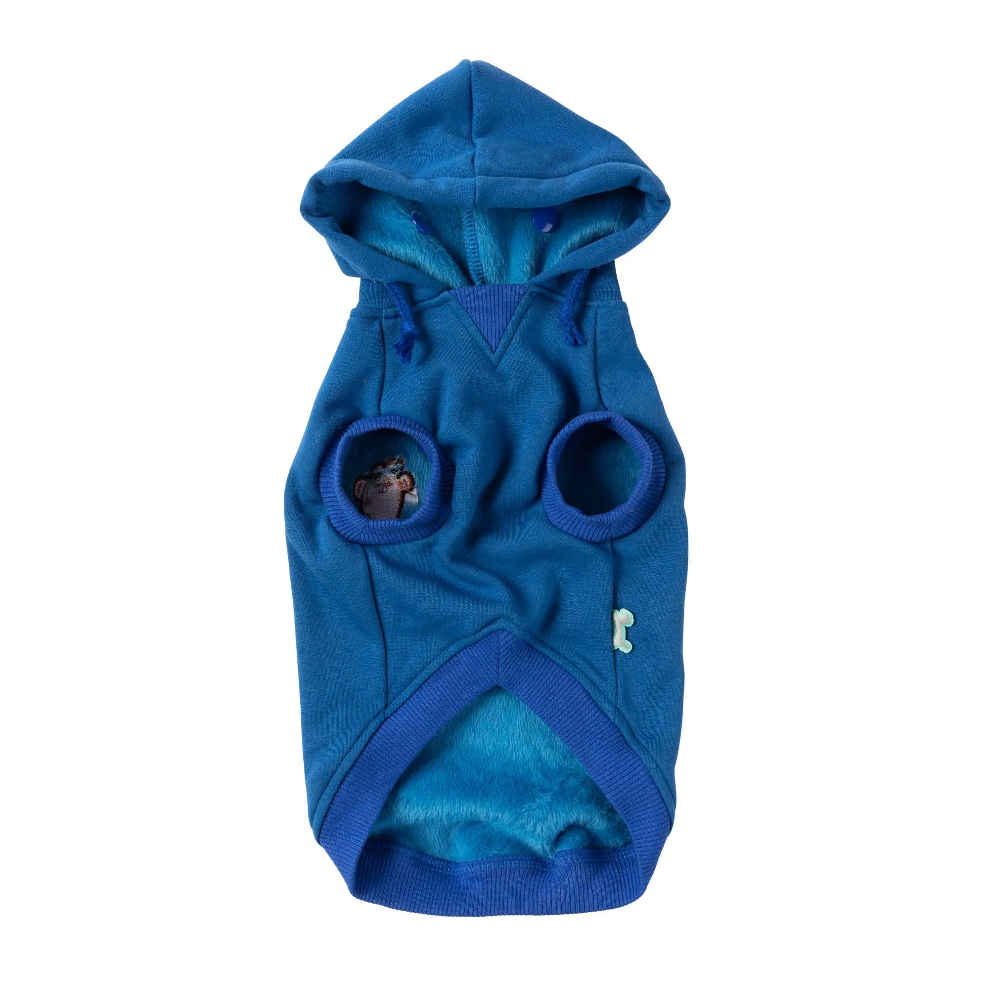 FuzzYard Apparel Yardsters Dog Hoodie Blue Size 2 XSmall***