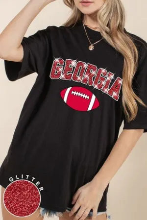 Go Dawgs Glitter GameDay Graphic Tee