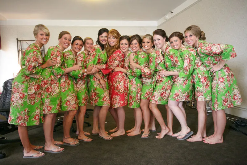 Green Bridesmaids Robes