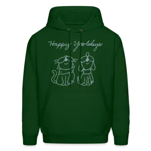 Happy Yowlidays Metallic-Print Hoodie