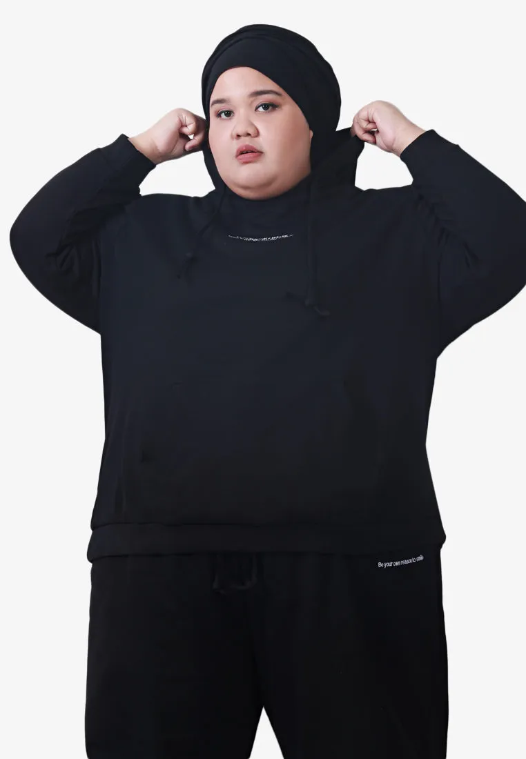 Hera Premium Staycation Long Sleeve Hoodie - Black