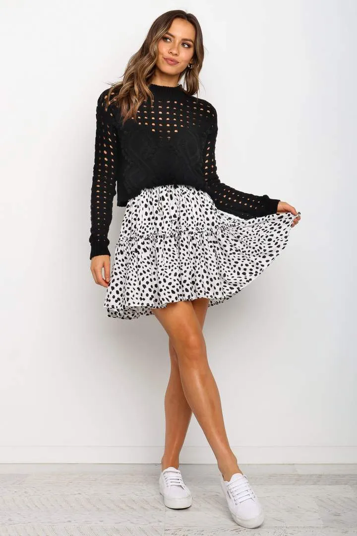 High Waist Ruffle Skirt Floral Print Skirt