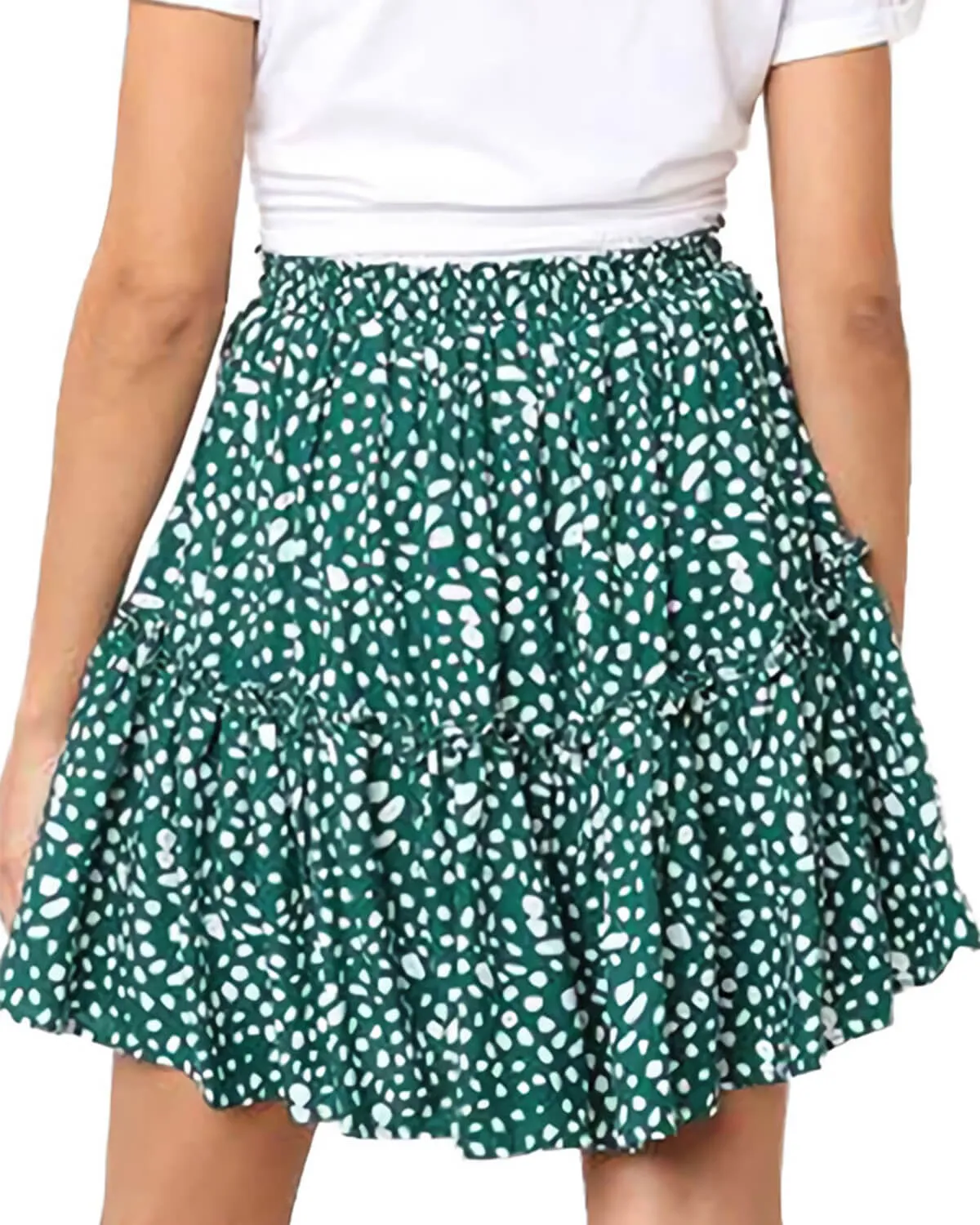 High Waist Ruffle Skirt Floral Print Skirt