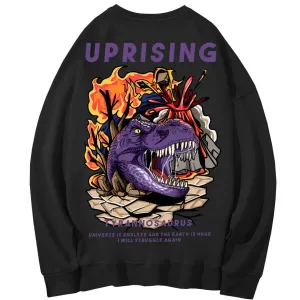 Hoodies, Sweatshirts Animal Dinosaur long-sleeved Clothing Hip Hop Personality Japanese European and American Hoodies