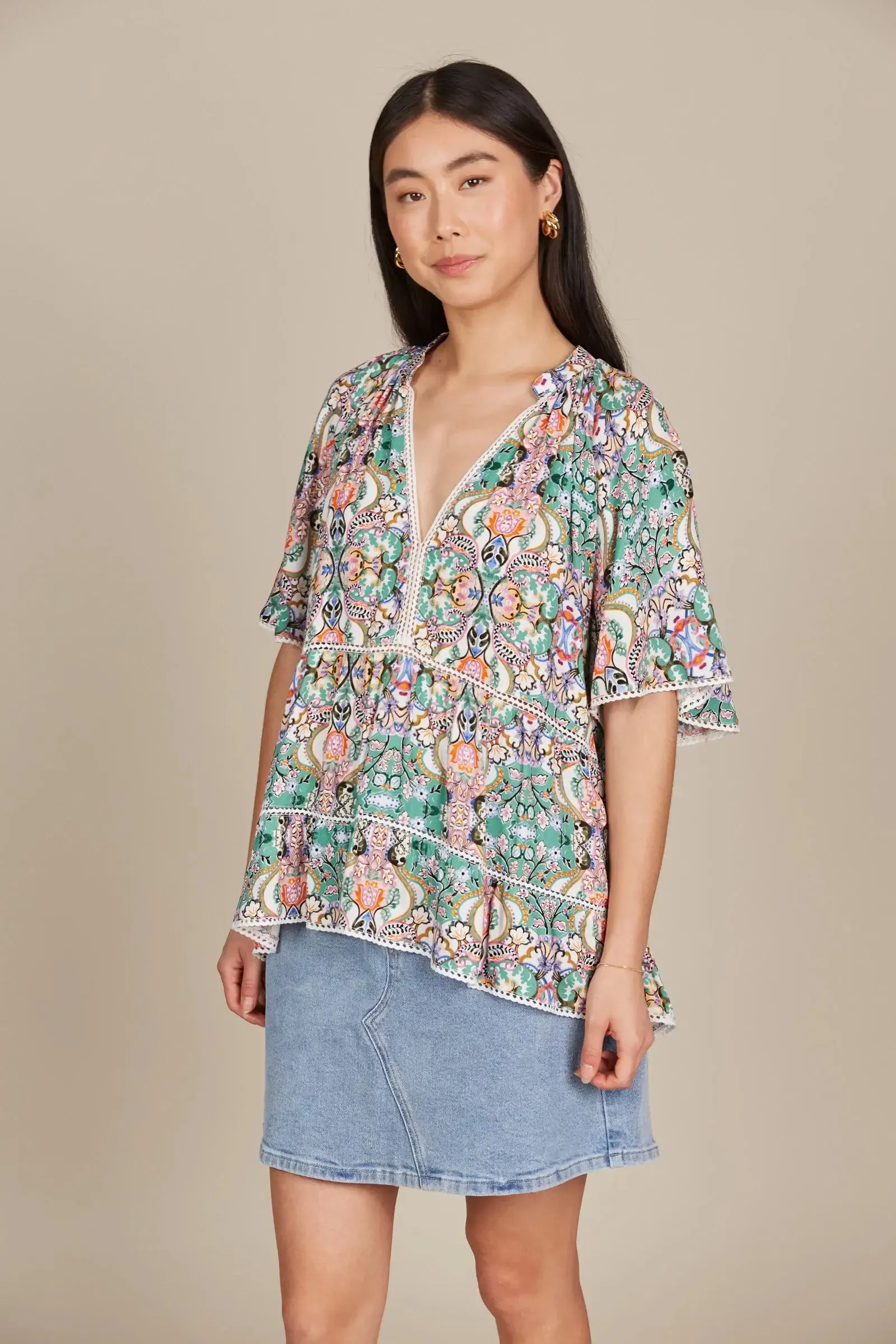 Isle of Mine Esme Top - Lotus Fleuron