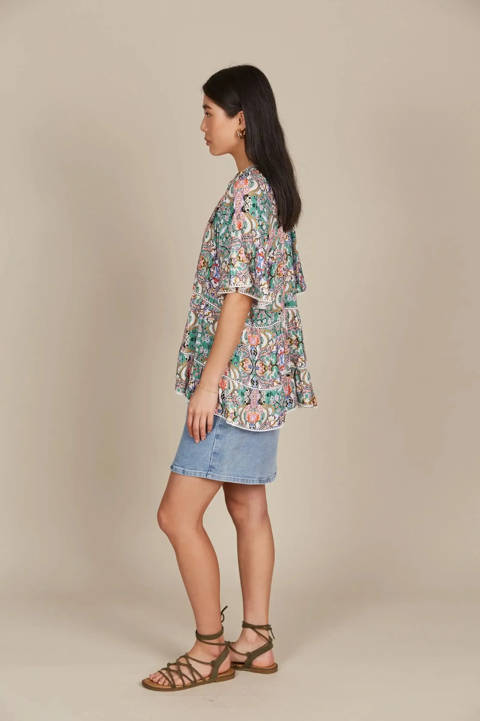 Isle of Mine Esme Top - Lotus Fleuron