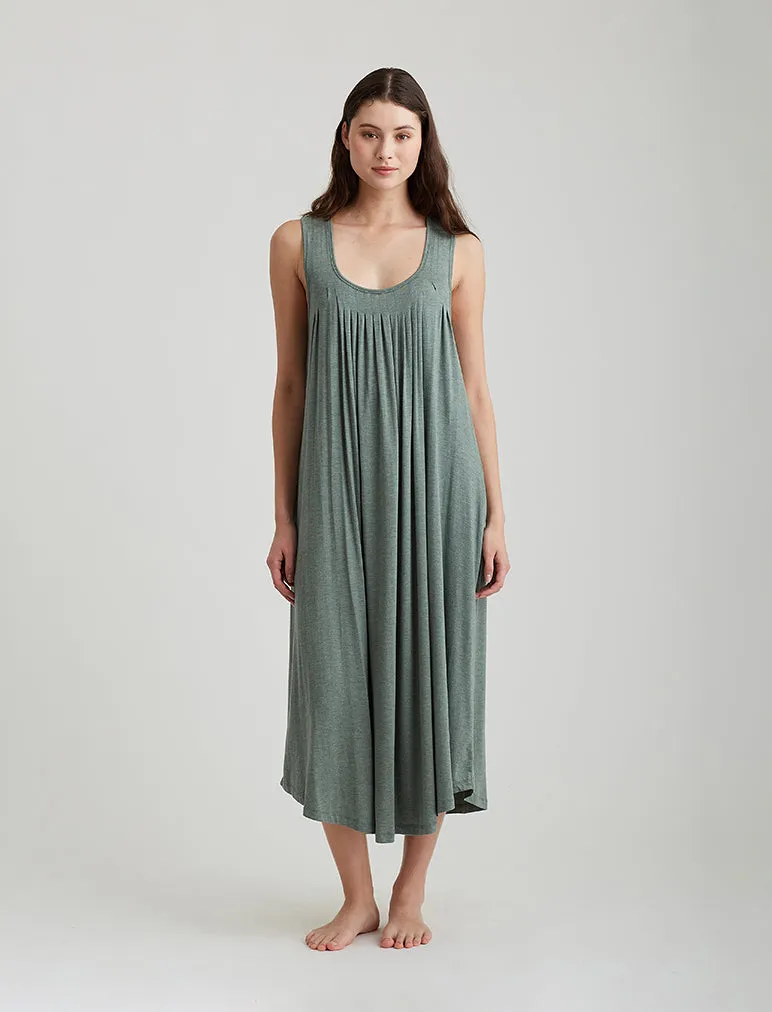 Kate Modal Soft Pleat Front Maxi Nightgown