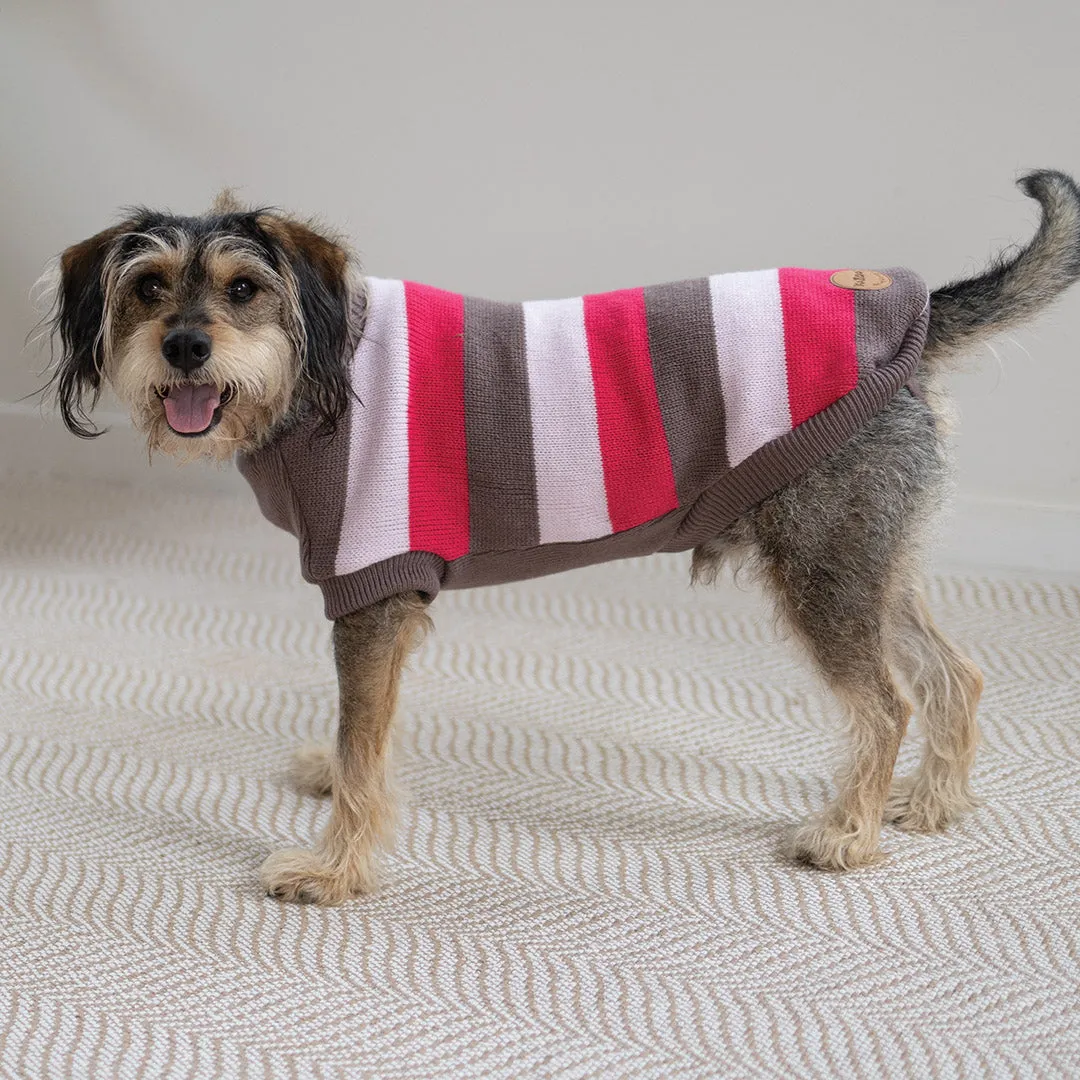 Kazoo Apparel Knit Chestie Jumper Pink Stripe Large 59.5cm ***