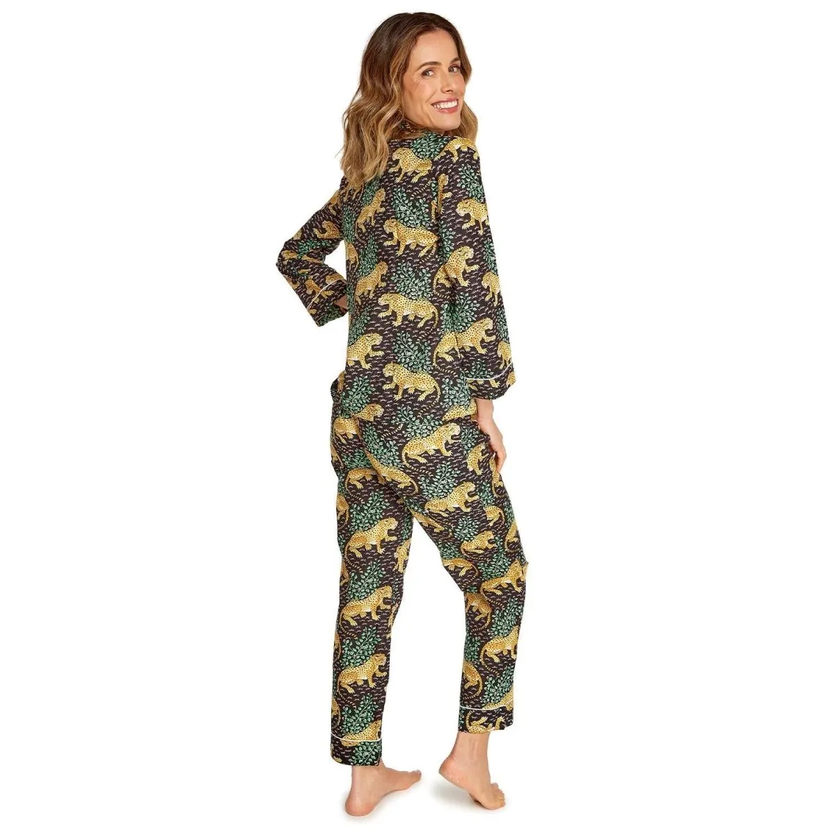 Leaping Leopard Cotton Pajamas