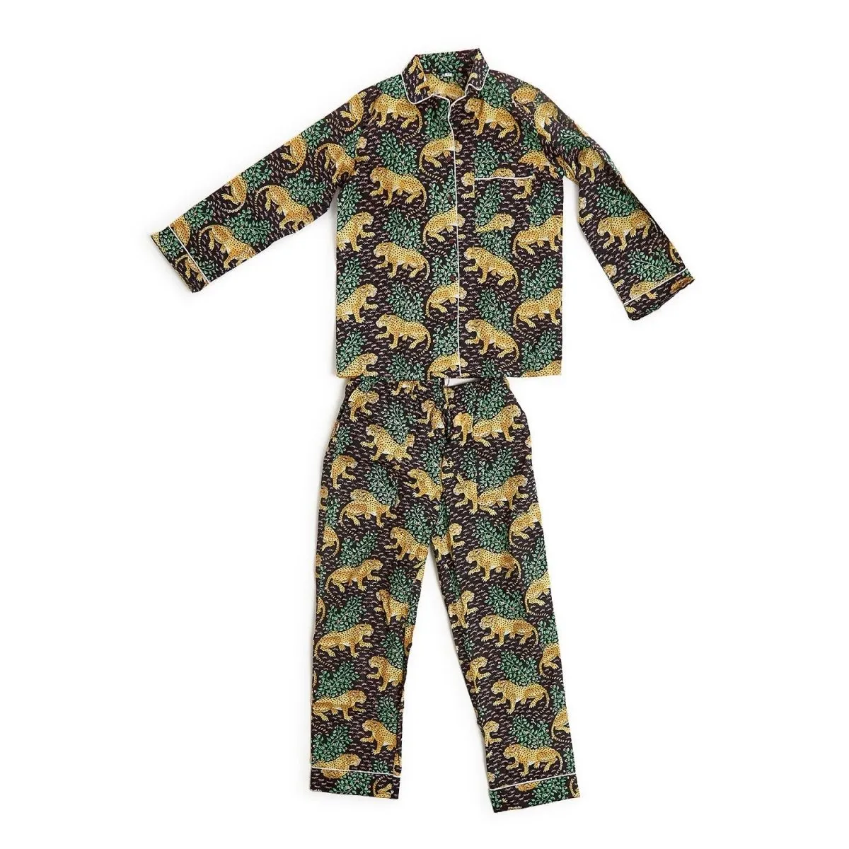 Leaping Leopard Cotton Pajamas