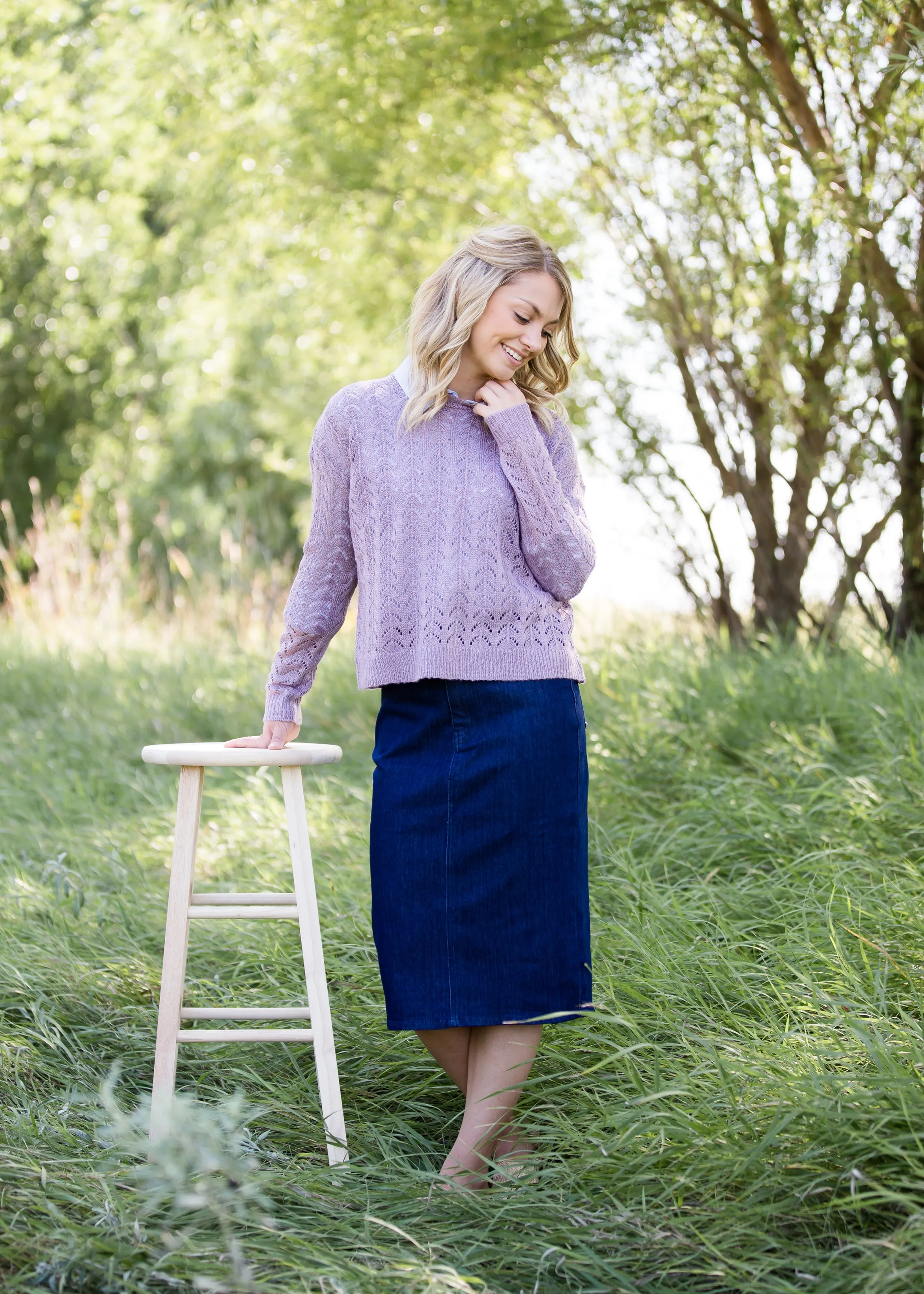 Lightweight Crochet Knit Sweater